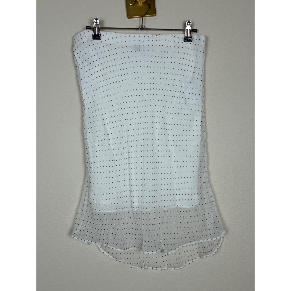 J.Crew Collection Polka Dot Cupro Midi Skirt White Black CB792 Womens Small (Q9)